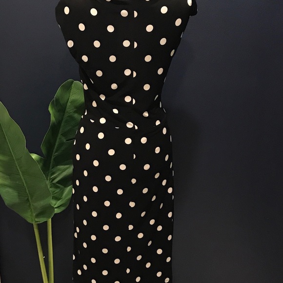 Ralph Lauren front faux tie polka dot dress - Picture 3 of 5